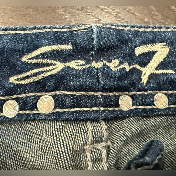 Seven7 Blue Distressed Women Jeans size 27 - Picture 3 of 6